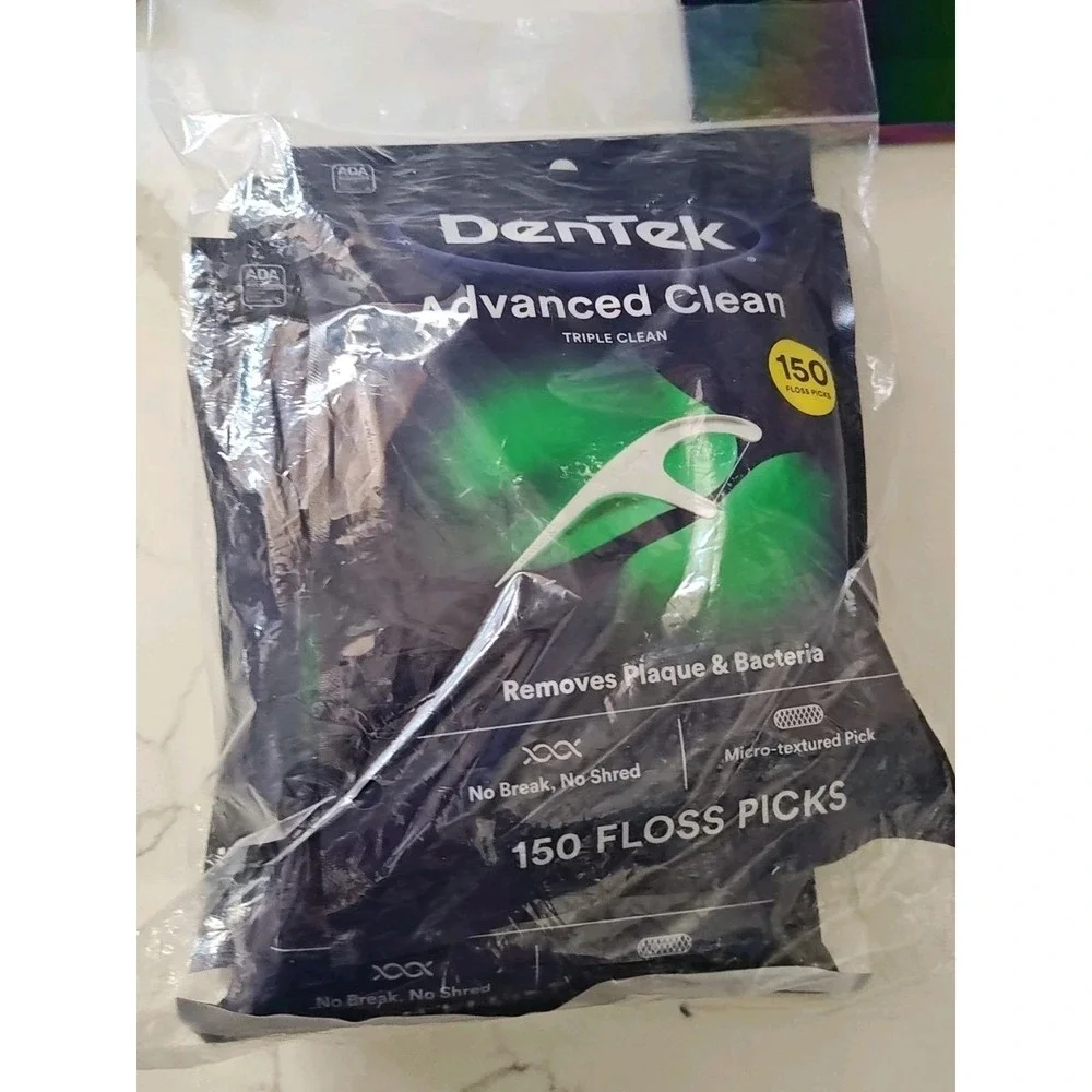DenTek Advanced Clean Floss Picks with No Break & 150 Count (Pack of 3)